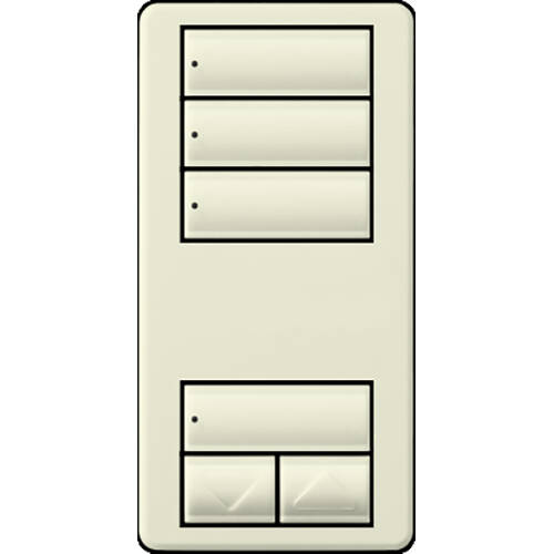 Lutron RadioRA2 Designer Keypad 3 Scene Raise Lower, Biscuit (RRD-W3S-BI)
