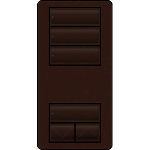 Lutron RadioRA2 Designer Keypad 3 Scene Raise Lower, Brown (RRD-W3S-BR)