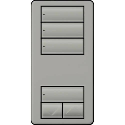 Lutron RadioRA2 Designer Keypad 3 Scene Raise Lower, Gray (RRD-W3S-GR)