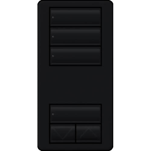 Lutron RadioRA2 Designer Keypad 3 Scene Raise Lower, Midnight (RRD-W3S-MN)