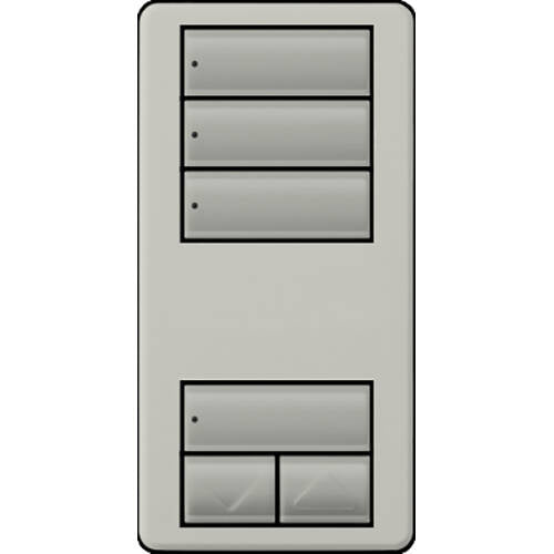 Lutron RadioRA2 Designer Keypad 3 Scene Raise Lower, Palladium (RRD-W3S-PD)