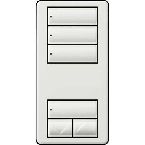 Lutron RadioRA2 Designer Keypad 3 Scene Raise Lower, Snow (RRD-W3S-SW)