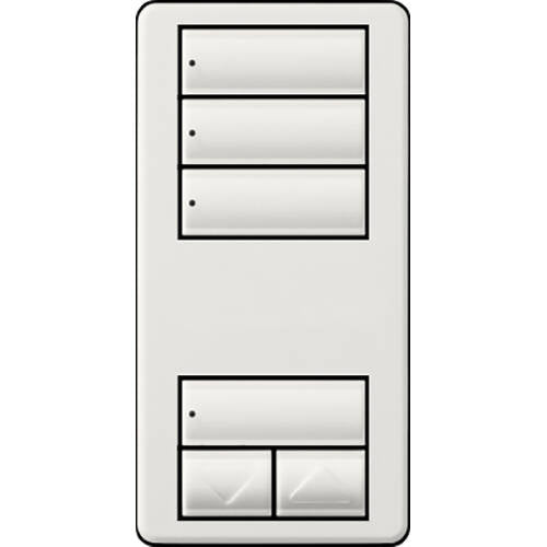 Lutron RadioRA2 Designer Keypad 3 Scene Raise Lower, White (RRD-W3S-WH)