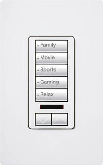 Lutron RadioRA2 Designer Keypad 5 Button Raise Lower IR Lens, Gray (RRD-W5BRLIR-GR)