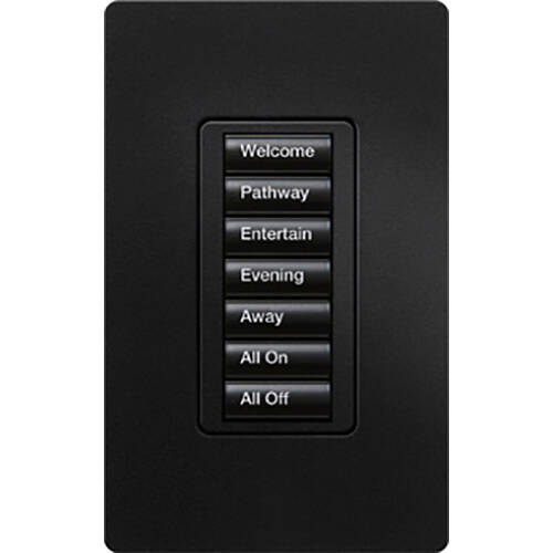 Lutron RadioRA2 Designer Keypad 7 Button, Midnight (RRD-W7B-MN)