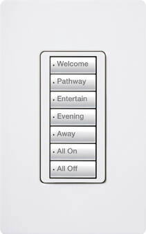 Lutron RadioRA2 Designer Keypad 7 Button, Palladium (RRD-W7B-PD)