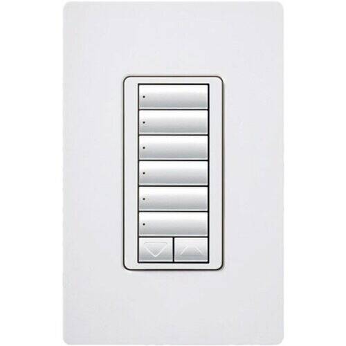 Clavier design Lutron RadioRA2, 6 boutons, blanc (RRD-W6BRL-WH)