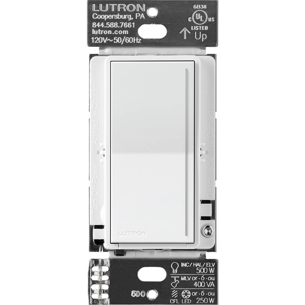 Variateur tactile RF Lutron RadioRA3 SUNNATA Pro LED+, blanc (RRST-PRO-N-WH)