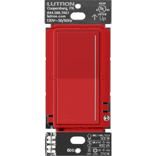 Lutron RadioRA3 SUNNATA RF Touch Companion Dimmer, Signal Red (RRST-RD-SR)