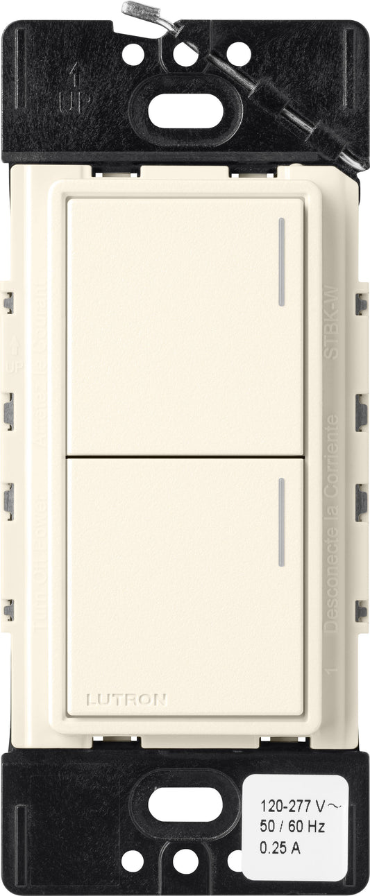 Lutron RadioRA3 SUNNATA RF 2 Button Keypad, Biscuit (RRST-W2B-BI)