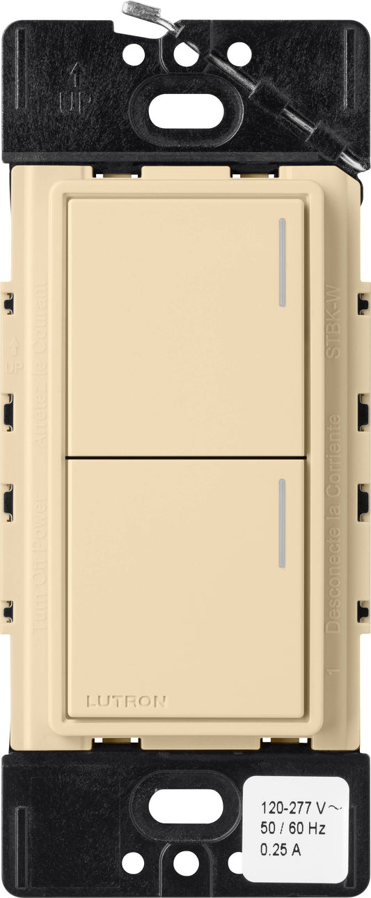Lutron RadioRA3 SUNNATA RF 2 Button Keypad, Ivory (RRST-W2B-IV)