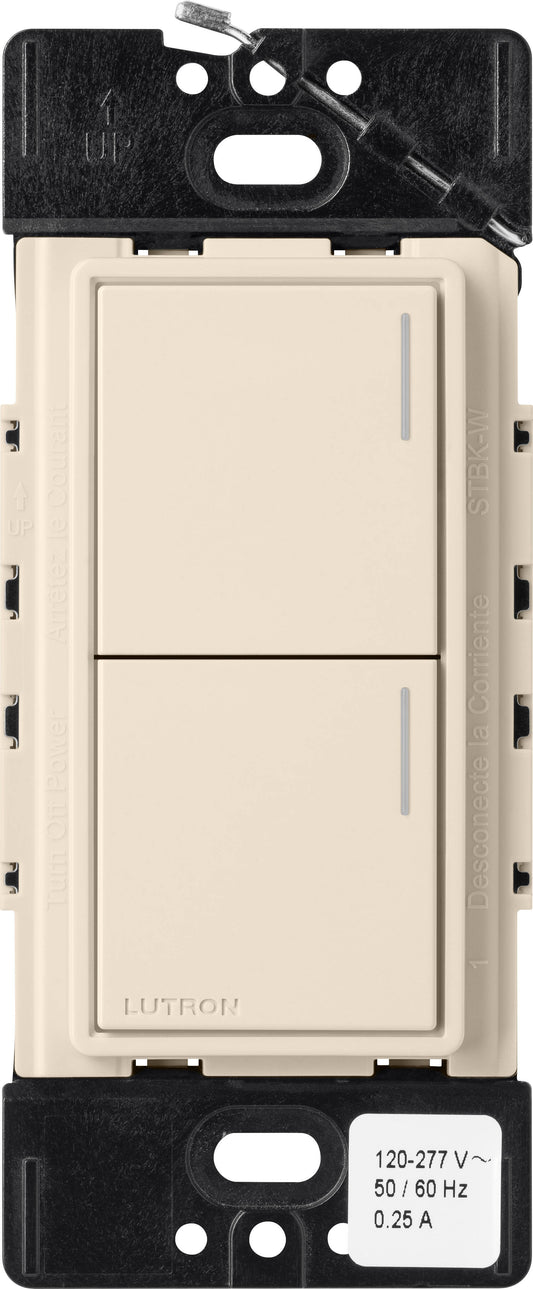 Lutron RadioRA3 SUNNATA RF 2 Button Keypad, Light Almond (RRST-W2B-LA)