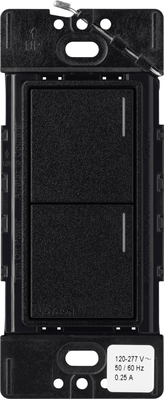 Lutron RadioRA3 SUNNATA RF 2 Button Keypad, Midnight (RRST-W2B-MN)