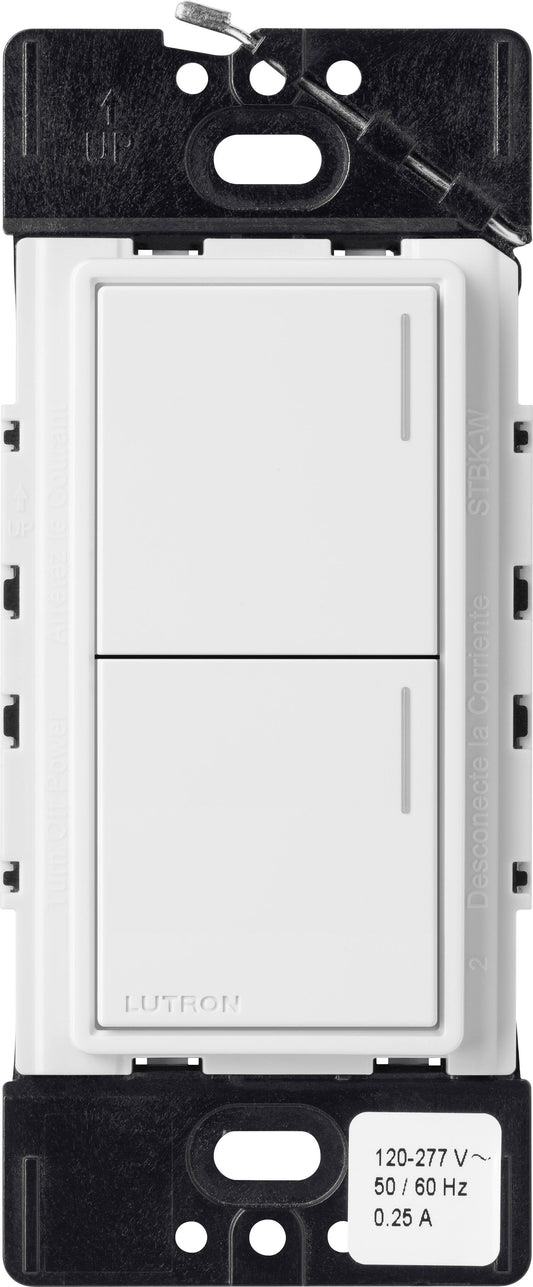 Clavier RF à 2 boutons Lutron RadioRA3 SUNNATA, blanc (RRST-W2B-WH)