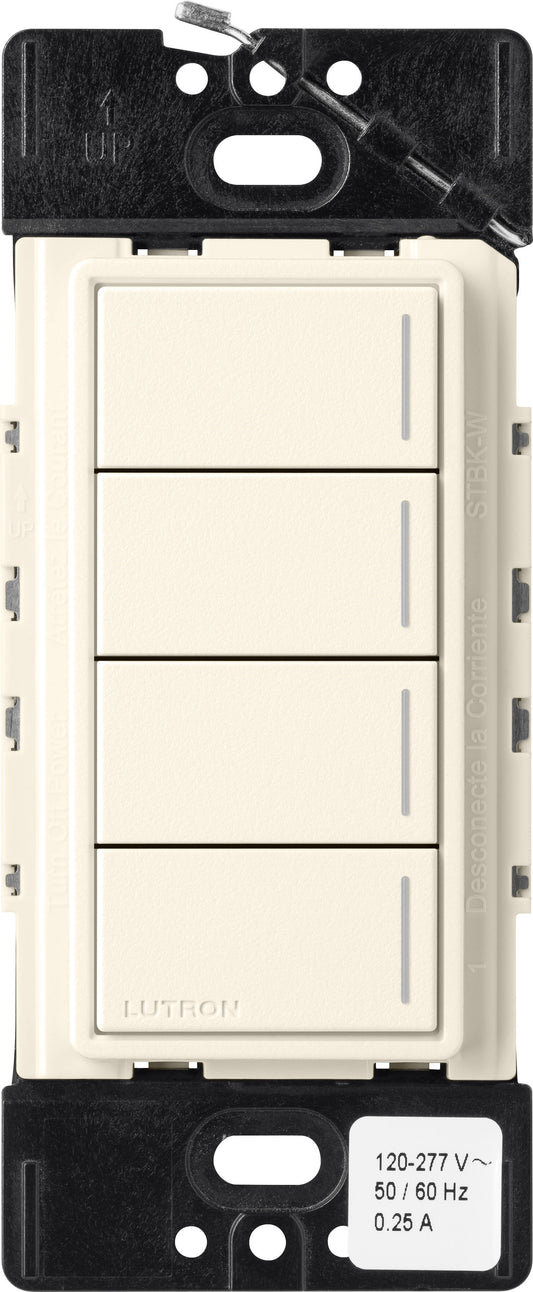 Lutron RadioRA3 SUNNATA RF 4 Button Keypad, Biscuit (RRST-W4B-BI)