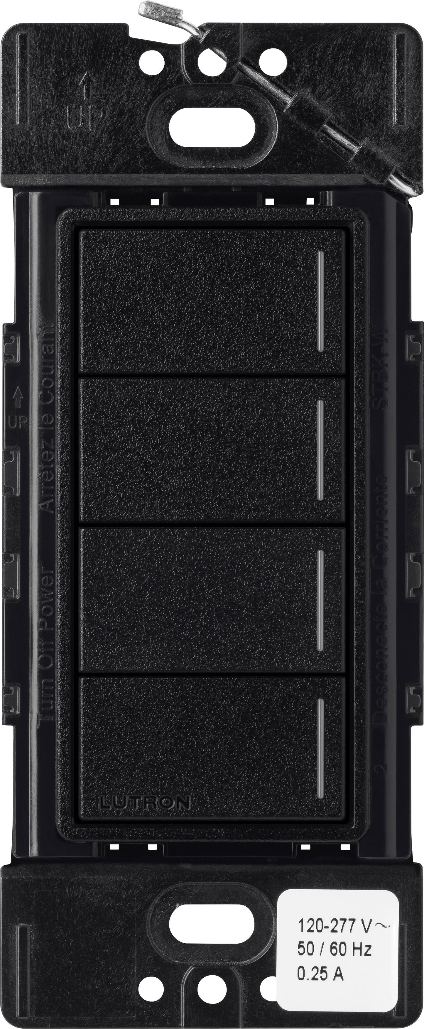 Lutron RadioRA3 SUNNATA RF 4 Button Keypad, Midnight (RRST-W4B-MN)