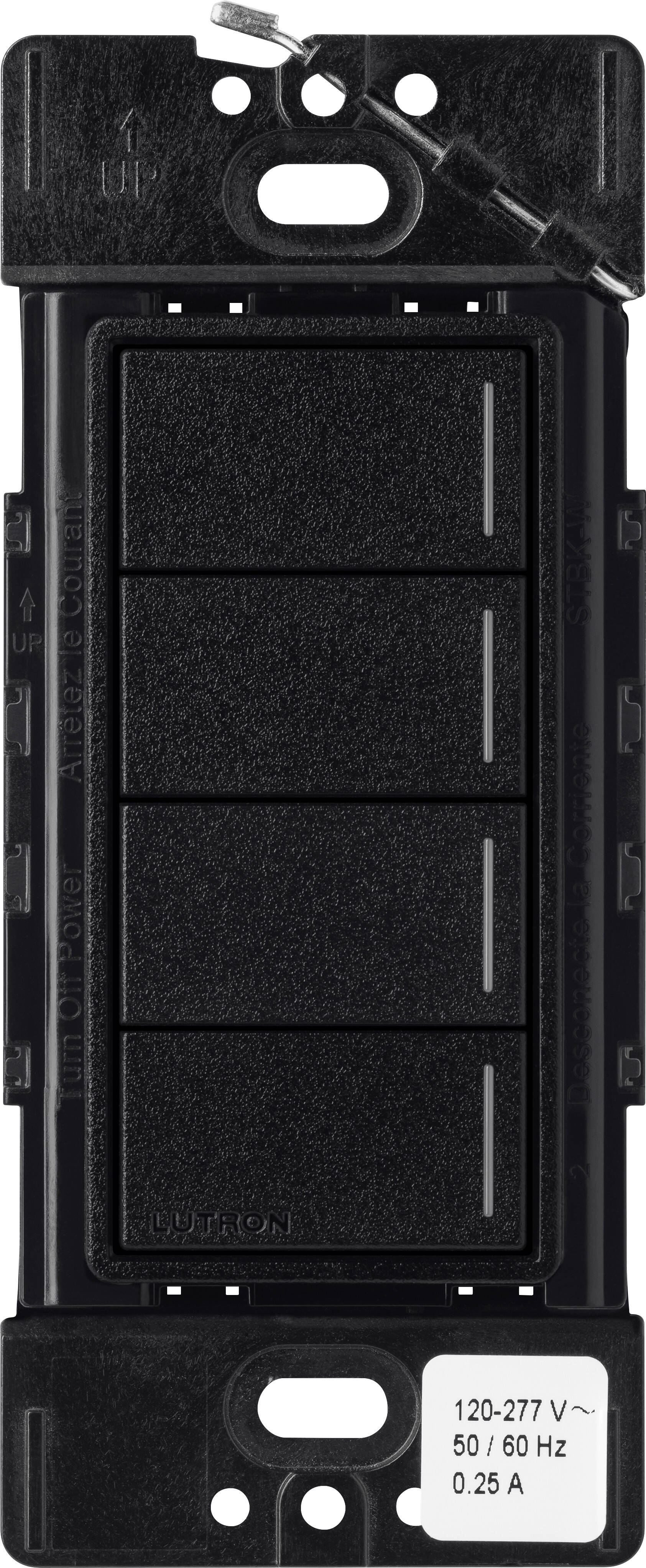 Lutron RadioRA3 SUNNATA RF 4 Button Keypad, Midnight (RRST-W4B-MN)