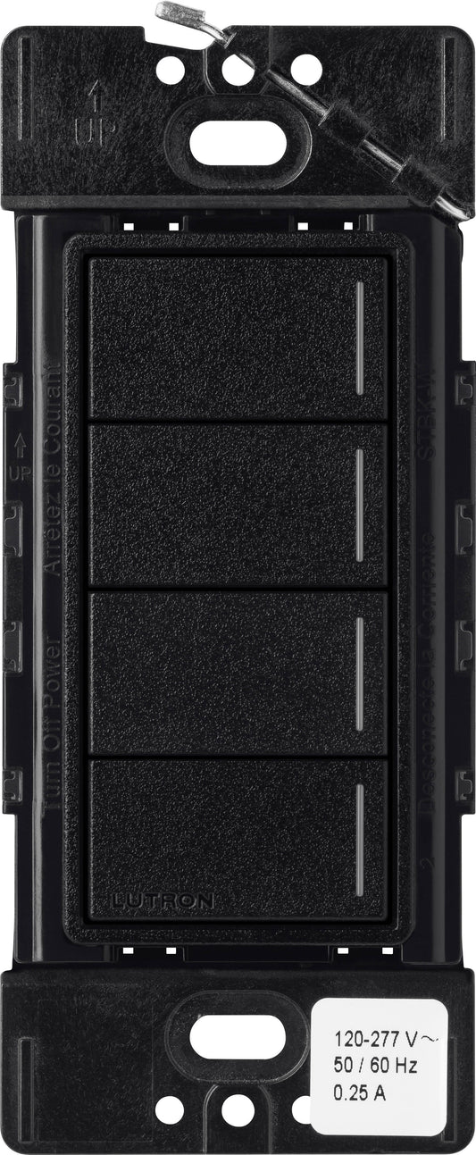 Lutron RadioRA3 SUNNATA RF 4 Button Keypad, Midnight (RRST-W4B-MN)