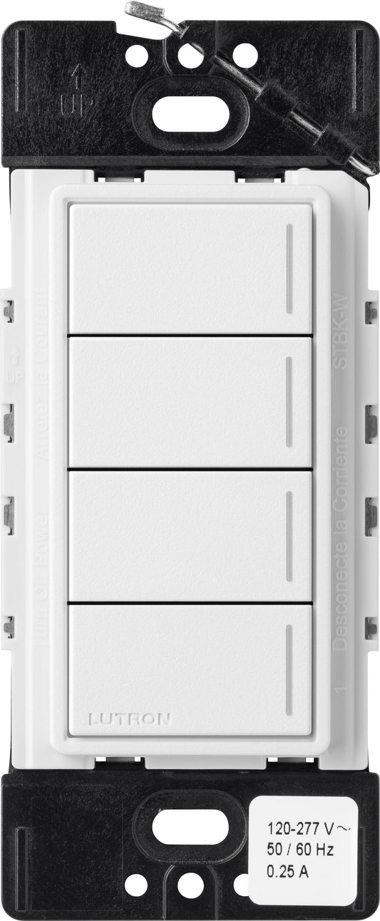 Lutron RadioRA3 SUNNATA RF 4 Button Keypad, Snow (RRST-W4B-SW)