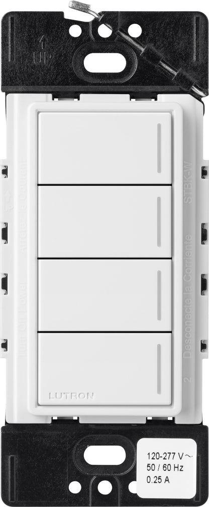 Clavier RF 4 boutons Lutron RadioRA3 SUNNATA, blanc (RRST-W4B-WH)