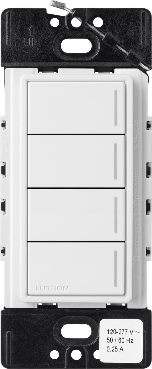 Clavier RF 4 boutons Lutron RadioRA3 SUNNATA, blanc (RRST-W4B-WH)