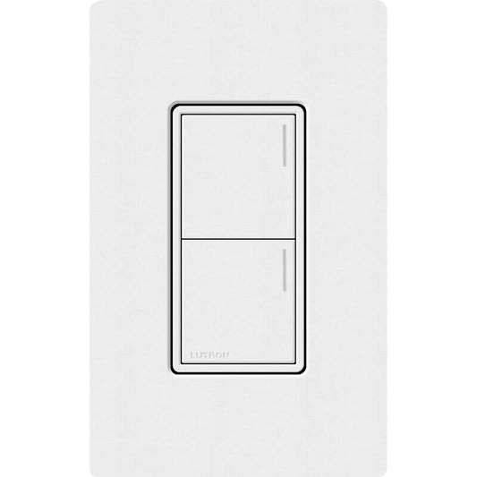 Lutron RadioRA3 Hybrid 2 Button Keypad, Snow (RRST-HN2B-SW)