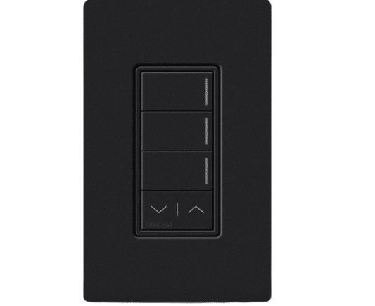Lutron RadioRA3 Hybrid 3 Button Raise Lower Keypad, Midnight (RRST-HN3RL-MN)