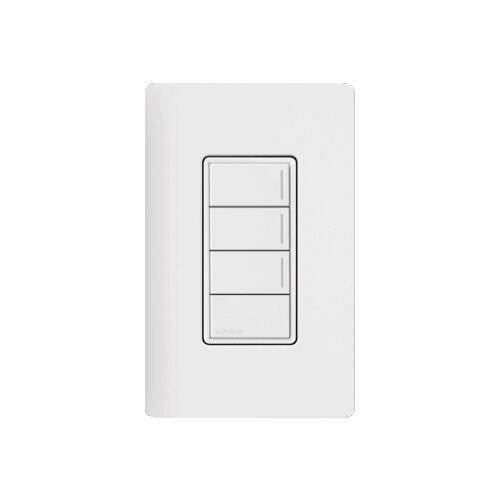 Lutron RadioRA3 Hybrid 3 Button Raise Lower Keypad, White (RRST-HN3RL-WH)