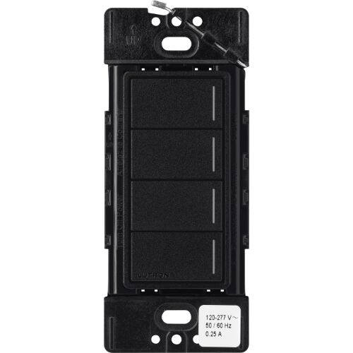 Lutron RadioRA3 Hybrid 4 Button Keypad, Midnight (RRST-HN4B-MN)