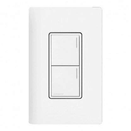 Lutron RadioRA3 SUNNATA RF 2 Button Keypad, White (RRST-W2B-WH)