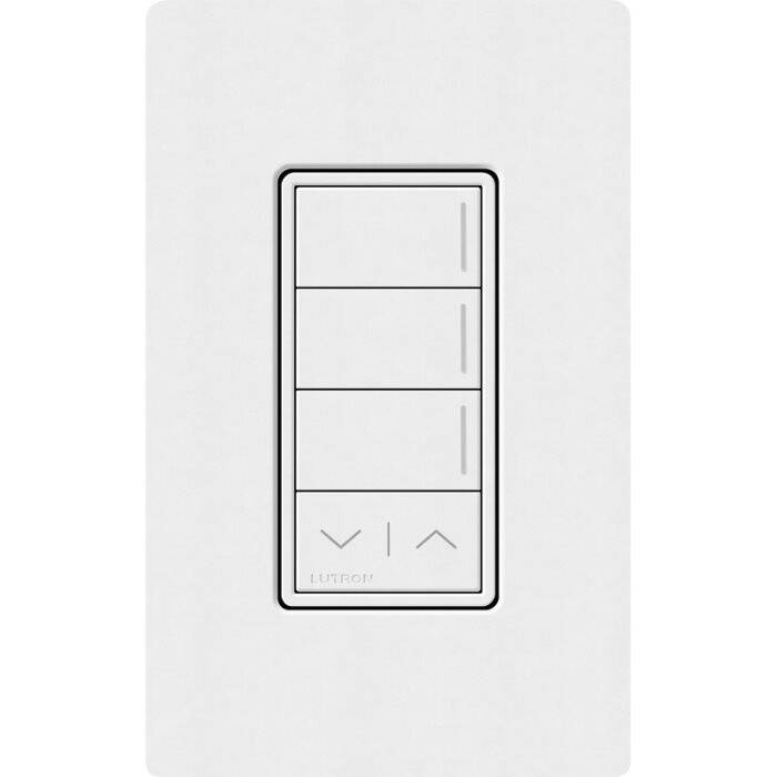 Lutron RadioRA3 SUNNATA RF 3 Button Raise Lower Keypad, Snow (RRST-W3RL-SW)