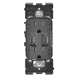 Leviton Renu Base Only Combination Duplex Receptacle/USB Charger, 15Amp, 125V (RUAA1-CX0)