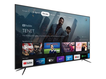 Téléviseur Skyworth 75 pouces avec Google Assistant, écran UHD sans cadre
