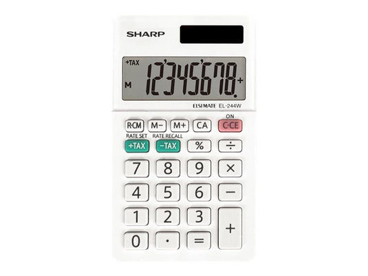 Calculadora de bolsillo Sharp Elsi Mate El-244W