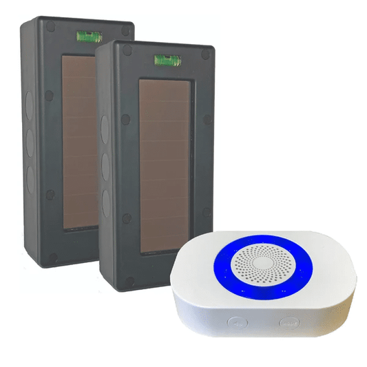 Dakota Alert 4000 Solar Break Beam Wireless Kit w/ Chime Receiver, Relay Output (SBA-4K-PLUS)