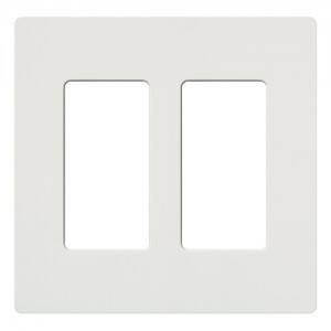 Lutron Satin Colors 2 Gang Decorator Wallplate, Snow (SC-2-SW)