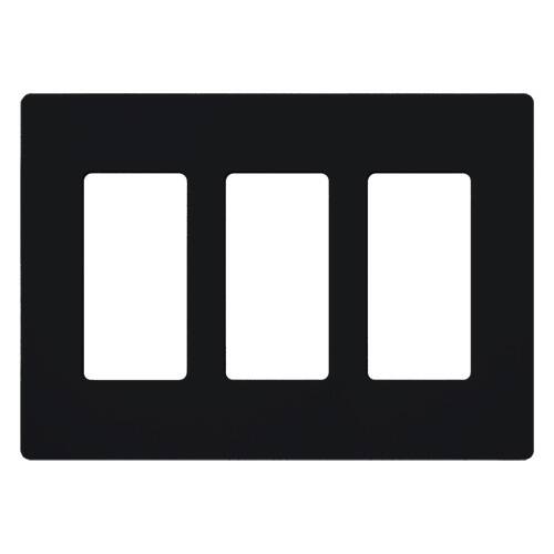Lutron Satin Colors 3 Gang Decorator Wallplate, Midnight (SC-3-MN)