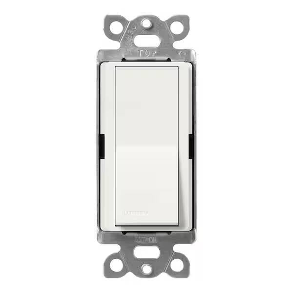 Lutron Satin Colors 15A 3 Way Switch, Architectural White (SC-3PS-RW)