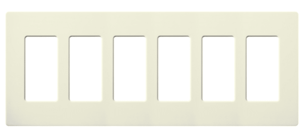 Lutron Claro 6 Gang Decorator Wallplate, Biscuit (SC-6-BI)