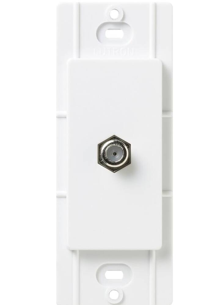Lutron Claro Satin Colors Coaxial Single Cable, Snow (SC-CJ-SW)
