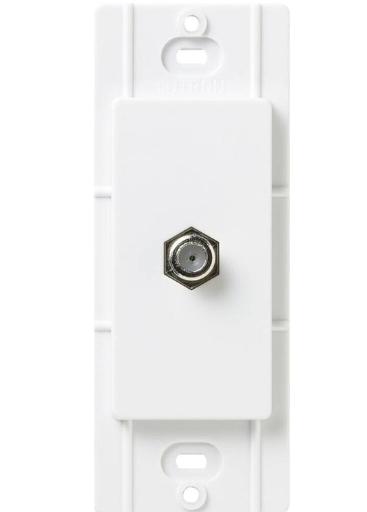 Lutron Claro Satin Colors Coaxial Single Cable, Snow (SC-CJ-SW)