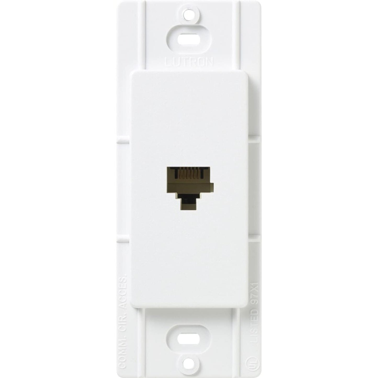 Lutron Claro Satin Colors Phone Jack, Snow (SC-PJ-SW)