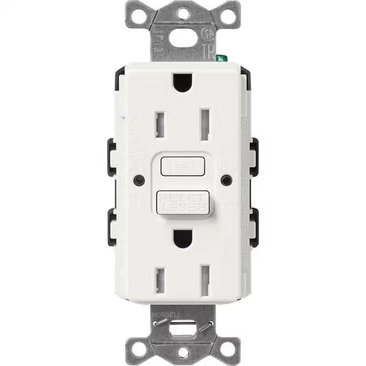 Lutron Claro 15A Tamper Resistant GFCI Receptacle Architectural White (SCR-15-GFST-RW)