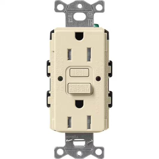 Lutron Claro 15A Tamper Resistant GFCI Receptacle Sand (SCR-15-GFST-SD)