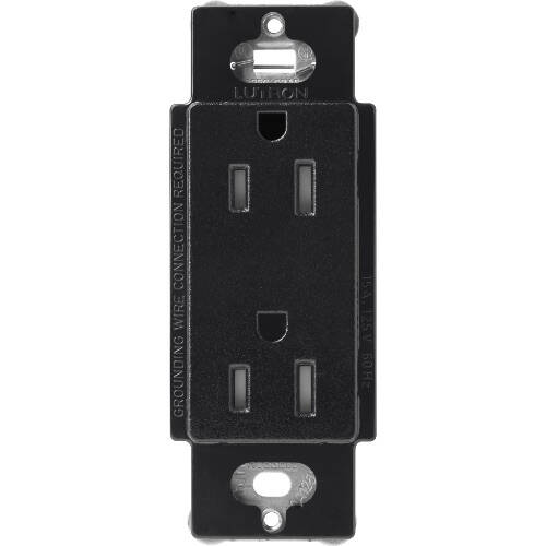 Lutron Claro Satin Colors 15-Amp Tamper Resistant Receptacle, Midnight (SCRS-15-TR-MN)