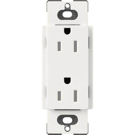Lutron Claro Satin Colors 15-Amp Tamper Resistant Receptacle Architectural White (SCRS-15-TR-RW)