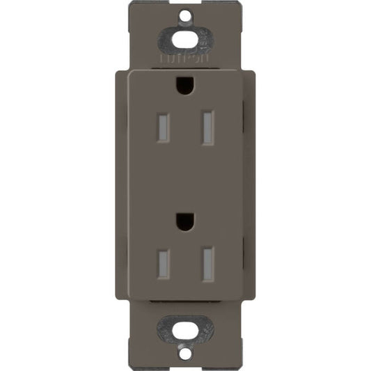 Lutron Claro Satin Colors 15-Amp Tamper Resistant Receptacle, Truffle (SCRS-15-TR-TF)