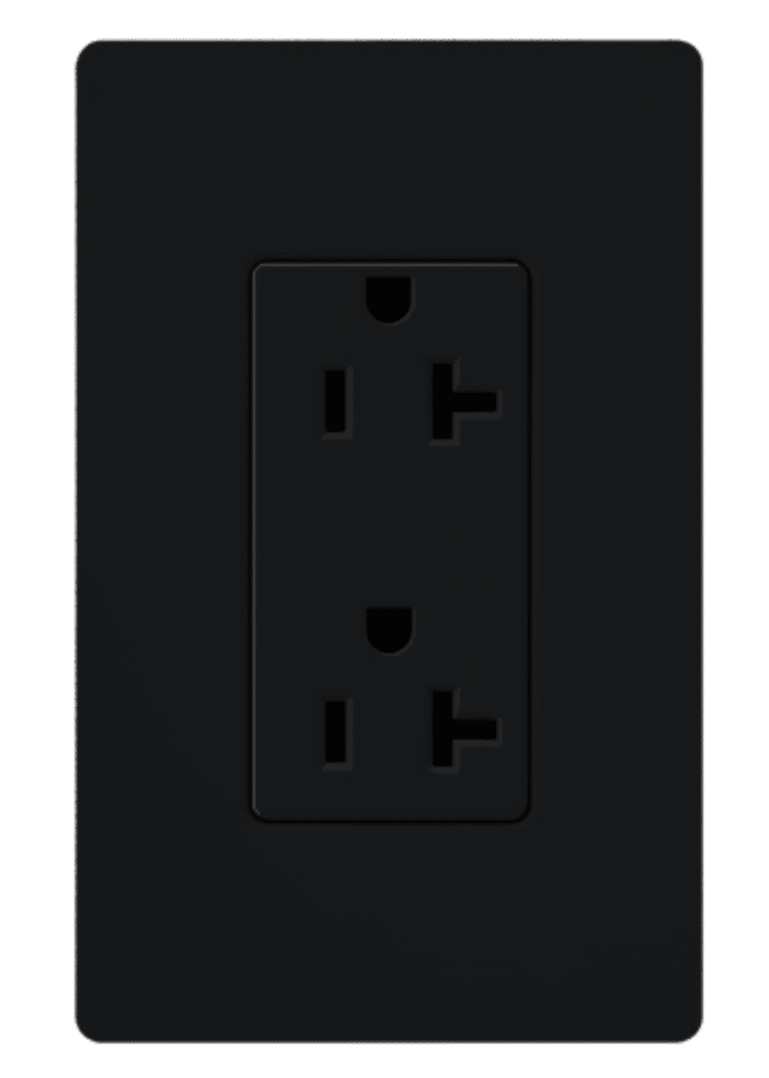 Lutron Claro 20A Tamper Resistant Receptacle Midnight (SCRS-20-TR-MN)