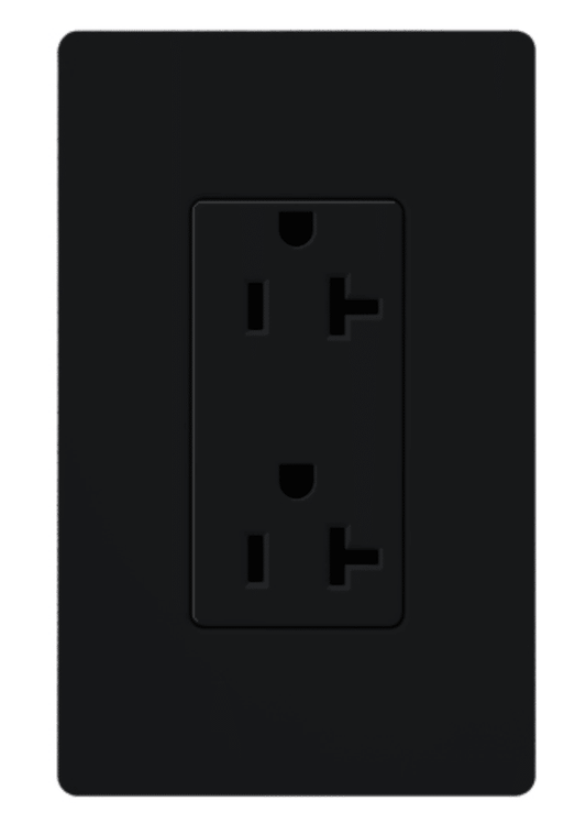 Lutron Claro 20A Tamper Resistant Receptacle Midnight (SCRS-20-TR-MN)