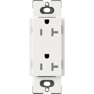 Lutron Claro 20A Tamper Resistant Receptacl,e Architectural White (SCRS-20-TR-RW)